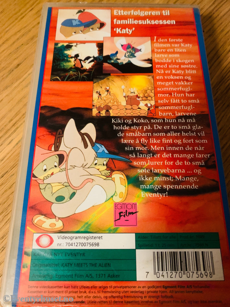 Katy på nye eventyr. 1989. VHS leiefilm. VHS