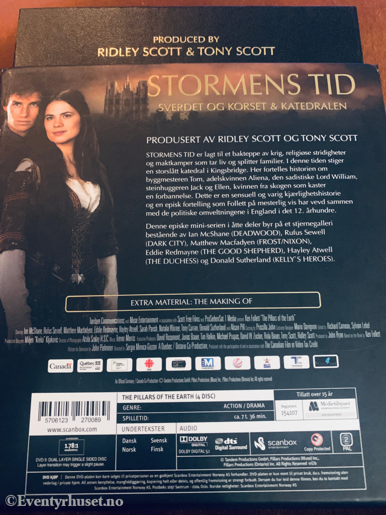 Ken Follett - Stormens tid. DVD samleboks.