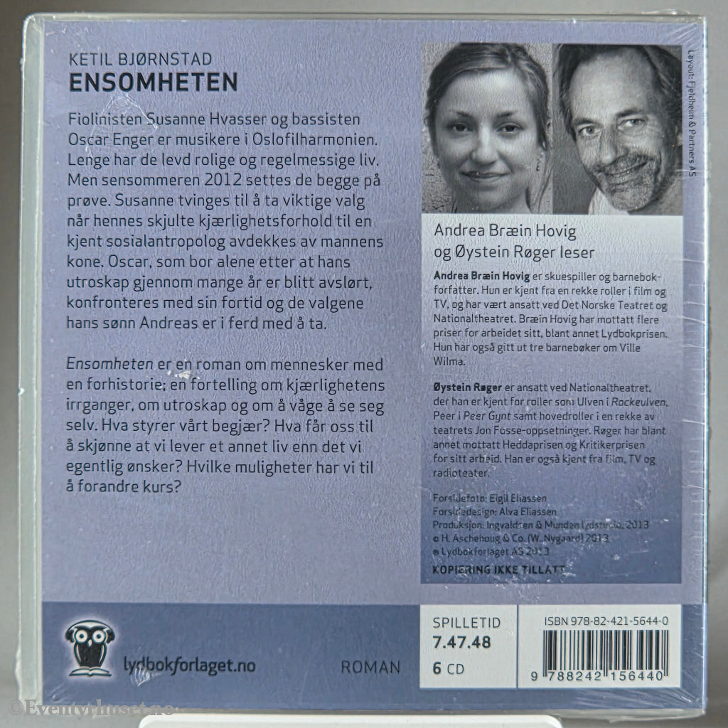 Ketil Bjørnstad (2014). Ensomheten. Lydbok på CD. Ny i plast! Pioneer Home Entertainment