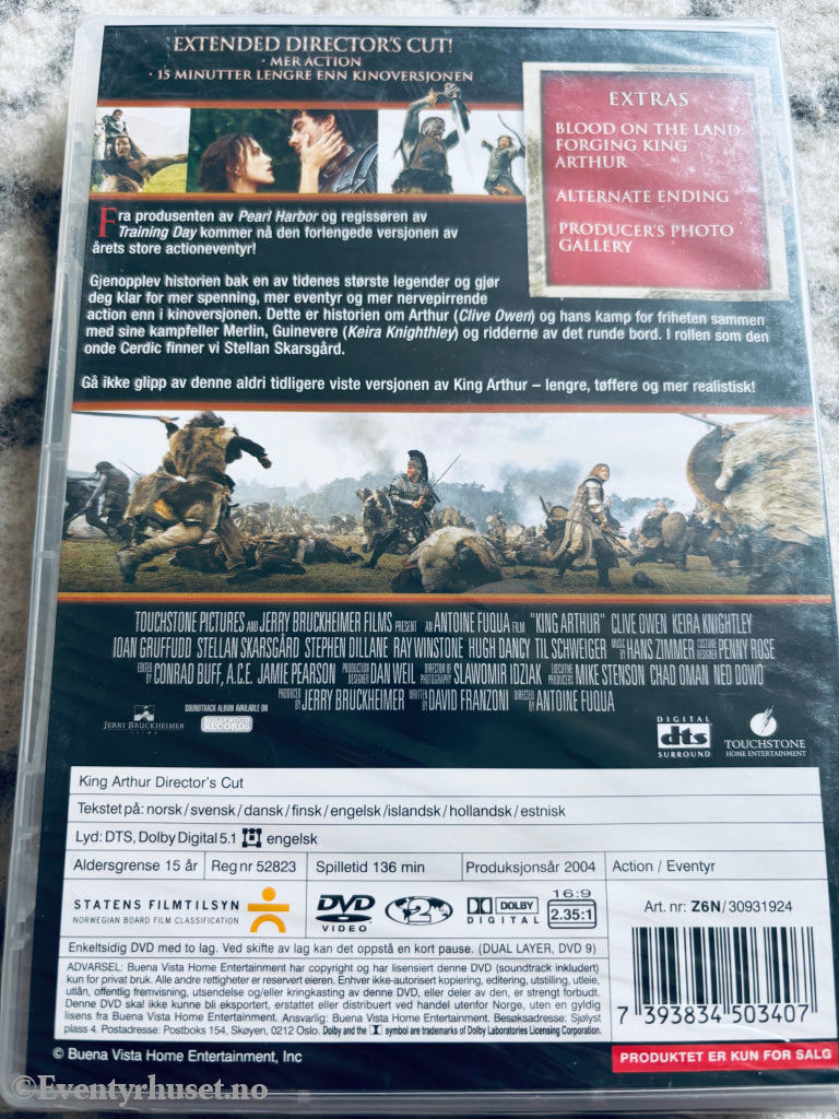 King Arthur: Director's Cut. DVD. Ny i plast!