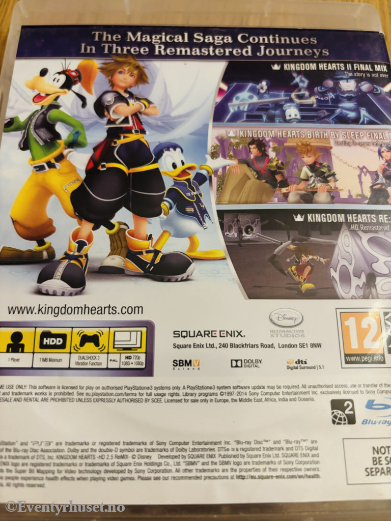 Kingdom Hearts HD 1.5 ReMIX . PS3.