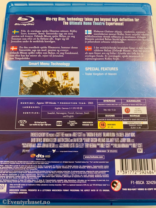Kingdom Of Heaven. 2006. Blu-Ray. Blu-Ray Disc
