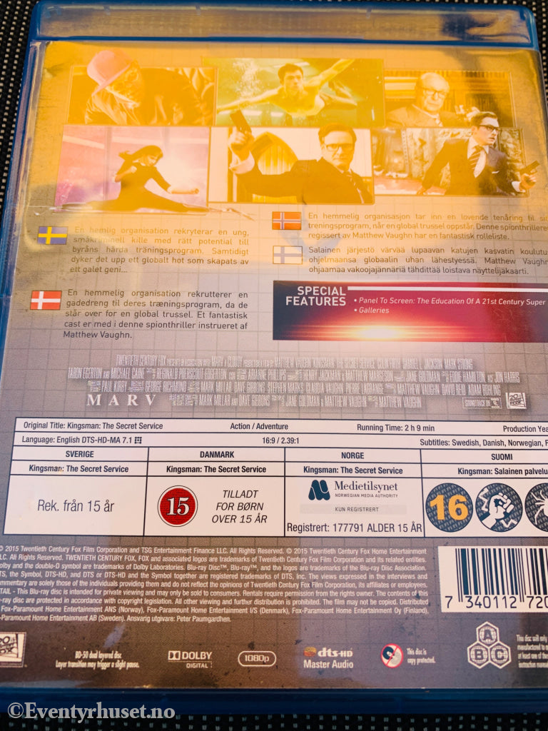 Kingsman - The Secret Service. Blu-ray.
