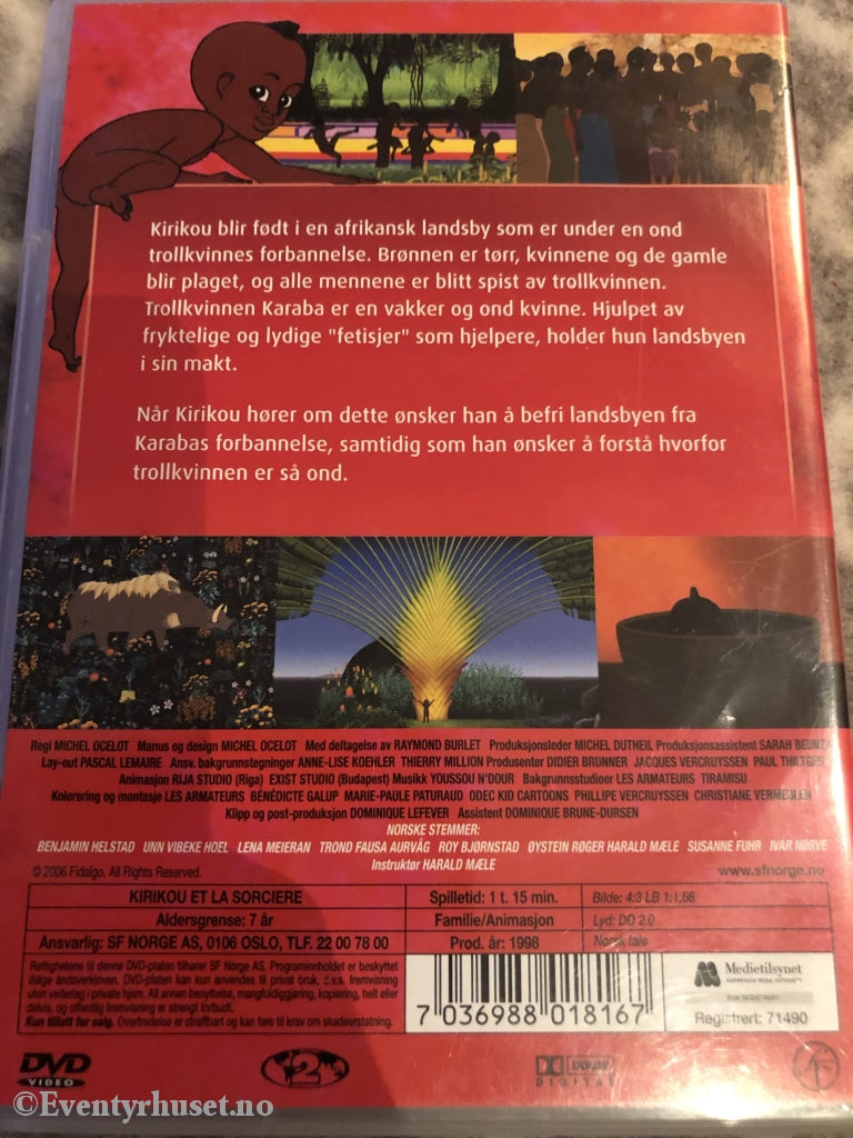 Kirikou Og Trollkvinnen. 1998. Dvd. Dvd