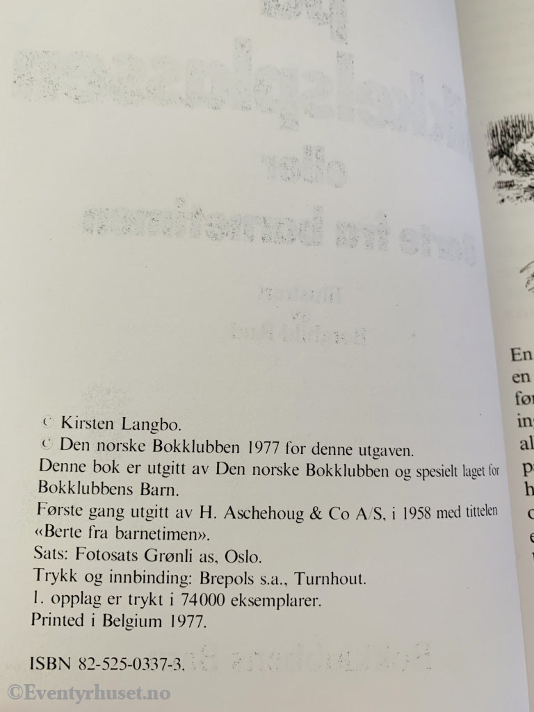 Kirsten Langbo. 1958/77. Barna På Mikkelsplassen. Fortelling