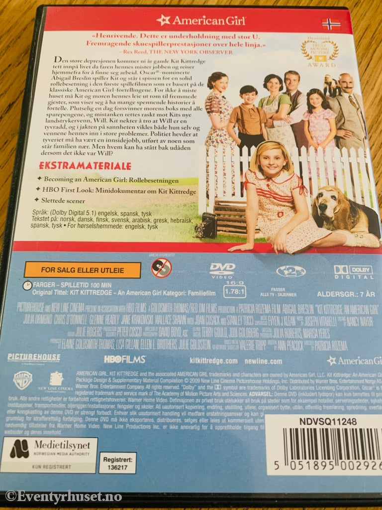 Kit Kittredge: An American Girl (2008). DVD.