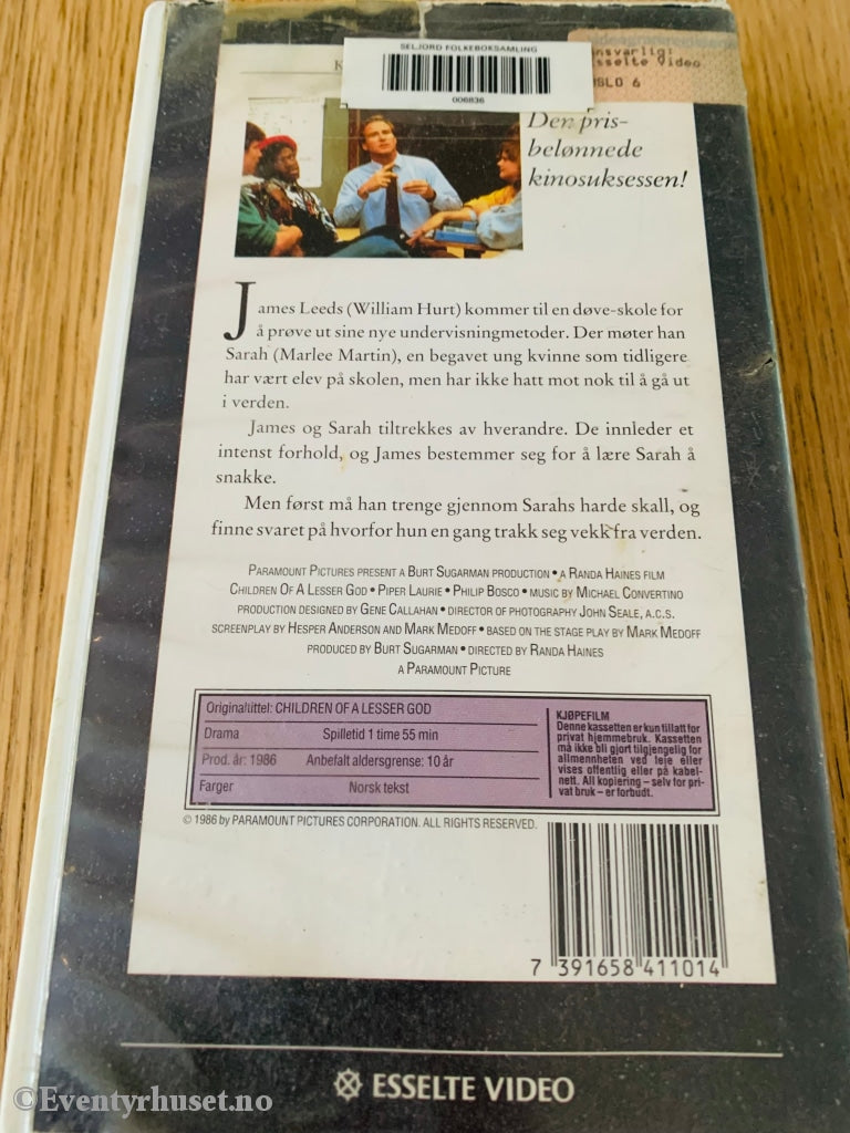 Kjærlighet Trenger Ingen Ord. 1986. Vhs. Vhs