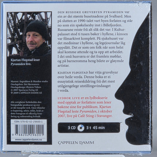 Kjartan Fløgstad (2007). Pyramiden – portrett av ein forlaten utopi. Lydbok på CD. Ny i plast! Universal Pictures / CIC Video