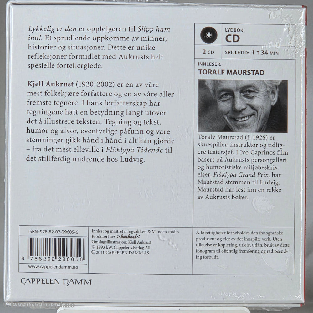 Kjell Aukrust (1995). Lykkelig er den... Lydbok på CD. Ny i plast!
