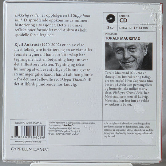 Kjell Aukrust (1995). Lykkelig er den... Lydbok på CD. Ny i plast!
