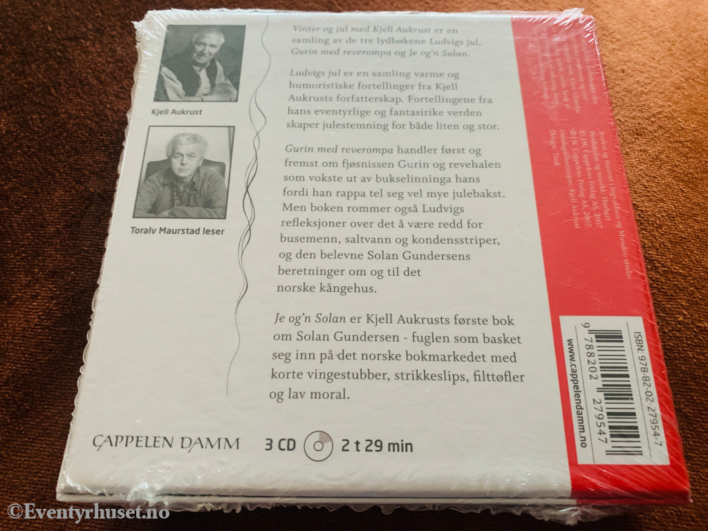 Kjell Aukrust. 2002. Vinter og jul med Kjell Aukrust. Lydbok på CD. Ny i plast!