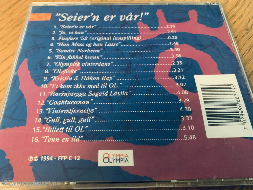 Kjell Karlsens Orkester. 1994. Seier’n er vår! OL’s tribunesanger. CD.