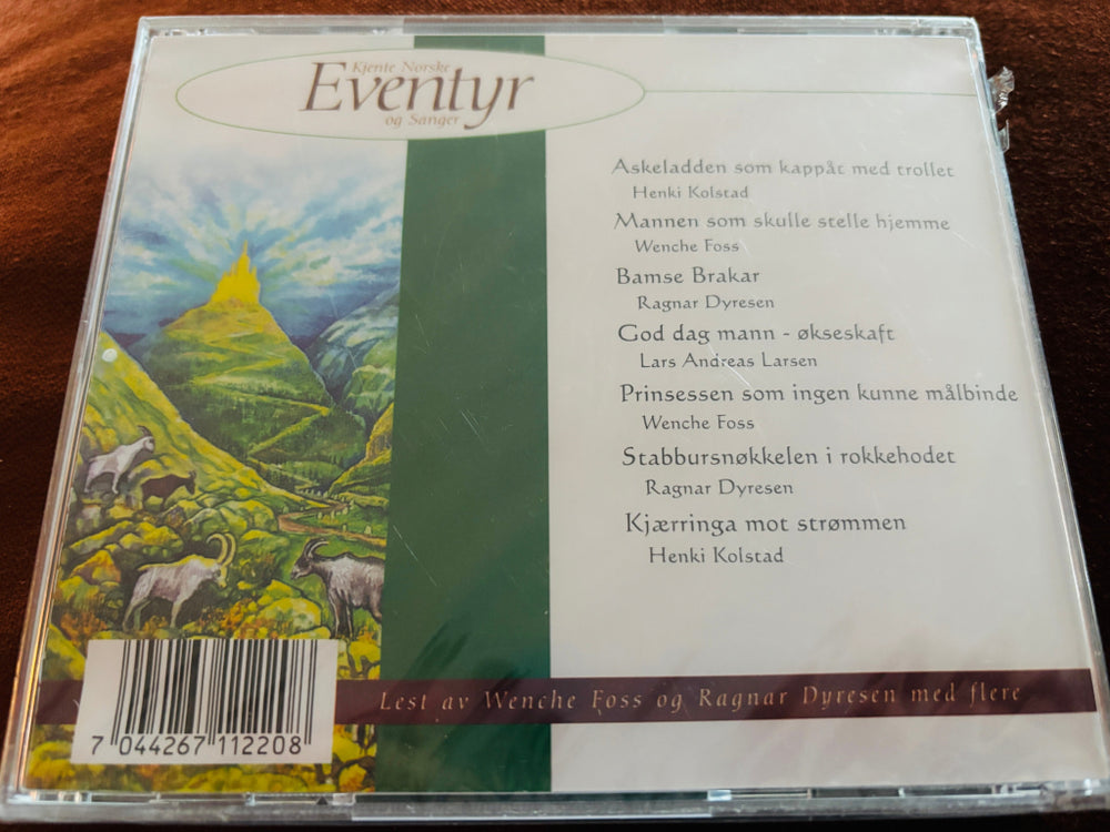 Kjente Norske Eventyr og Sanger. Lydbok på CD. Ny i plast!
