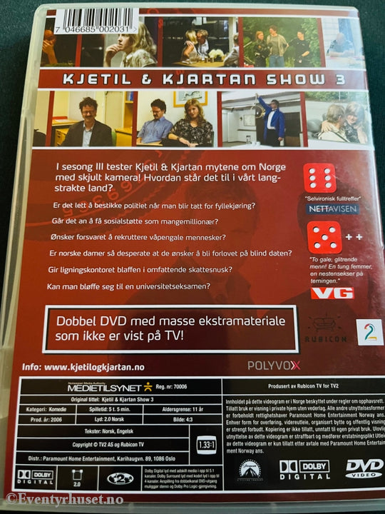 Kjetil & Kjartan Show 3. 2006. Dvd. Dvd