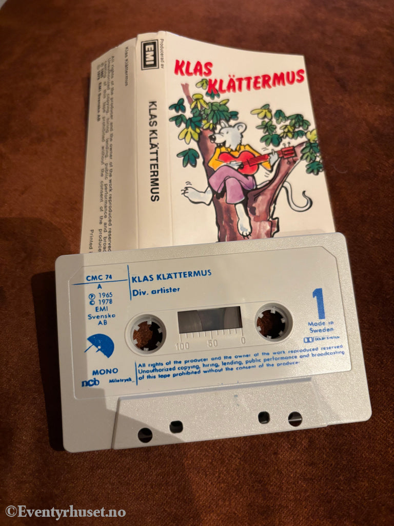 Klas Klättermus. Kassett.