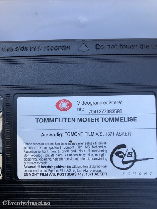 Tommeliten Møter Tommelise (Klassiske Eventyr Egmont). 1996. Vhs. Vhs