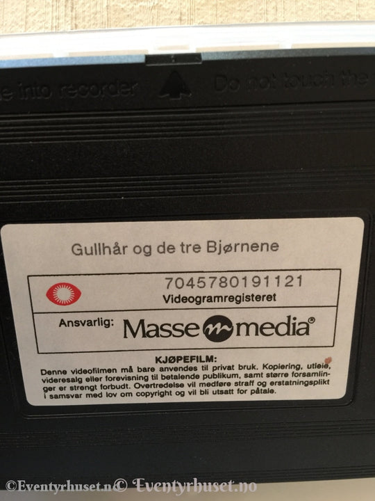 Klassiske Eventyr Som Kjøpefilm. Gullhår Og De Tre Bjørnene. 1992. Vhs. Vhs