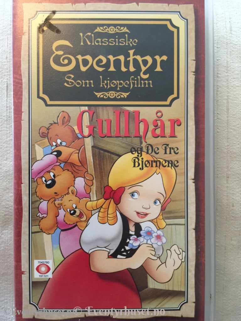 Klassiske Eventyr Som Kjøpefilm. Gullhår Og De Tre Bjørnene. 1992. Vhs. Vhs