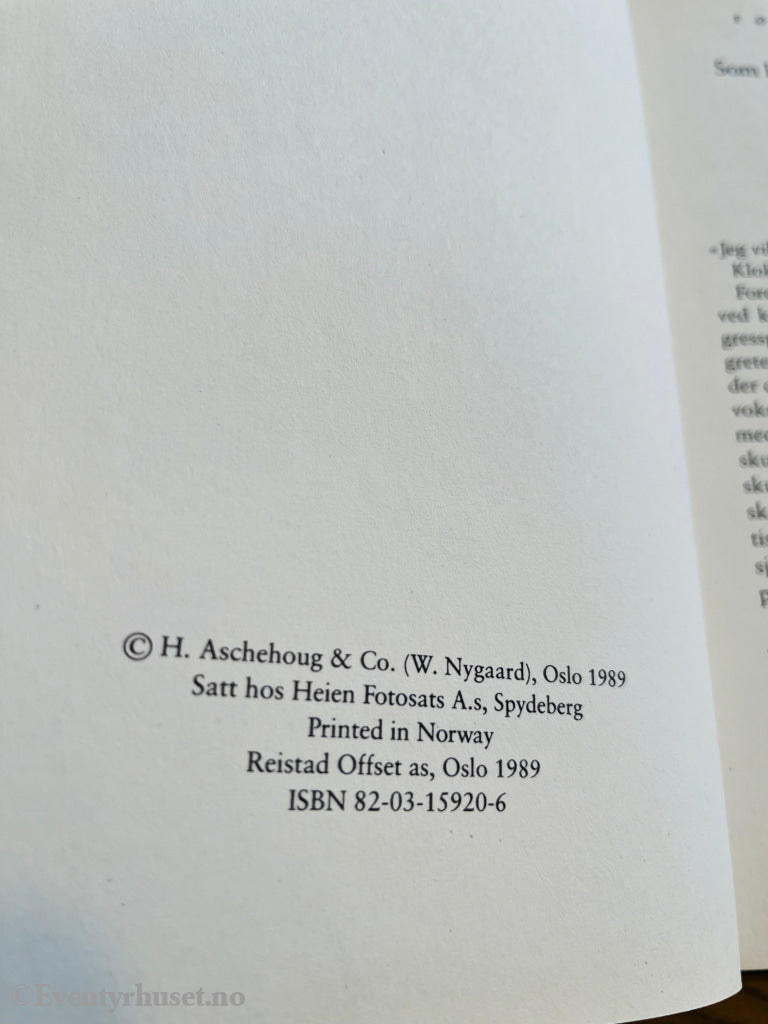 Klaus Hagerup. 1988. Landet der tiden var borte. Bok.