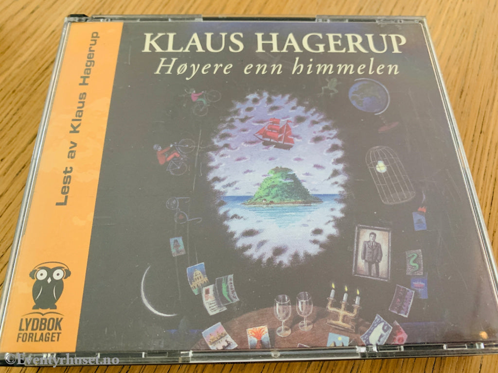 Klaus Hagerup. 1990. Høyere enn himmelen. Lydbok på CD.