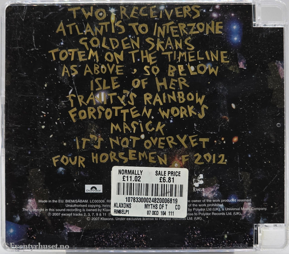 Klaxons. 2007. Myths of the Near Future. Musikk-CD.