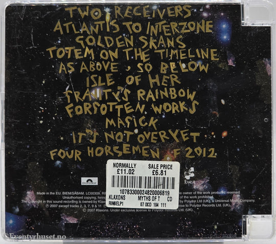 Klaxons. 2007. Myths of the Near Future. Musikk-CD.