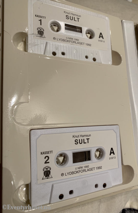 Knut Hamsun. 1890/1959/1992. Sult. Lydbok På 5 Kassetter. Kassettbok