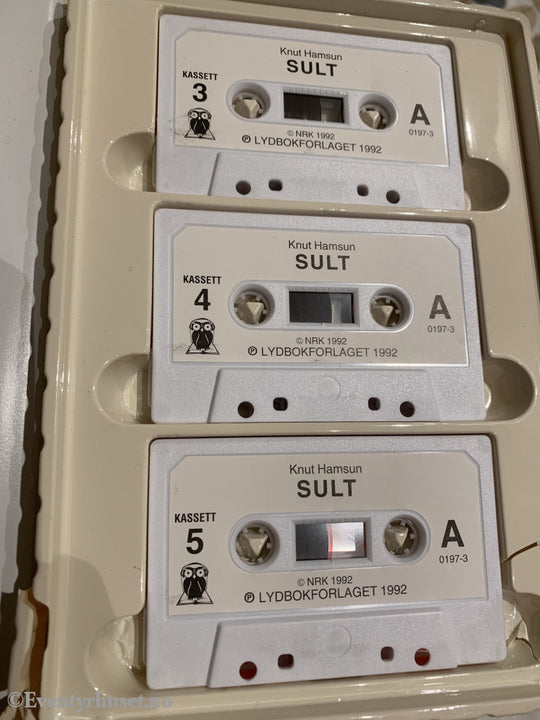 Knut Hamsun. 1890/1959/1992. Sult. Lydbok På 5 Kassetter. Kassettbok