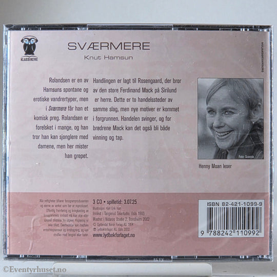 Knut Hamsun (1904). Svermere. Lydbok på CD. Ny i plast! Walt Disney Home Video