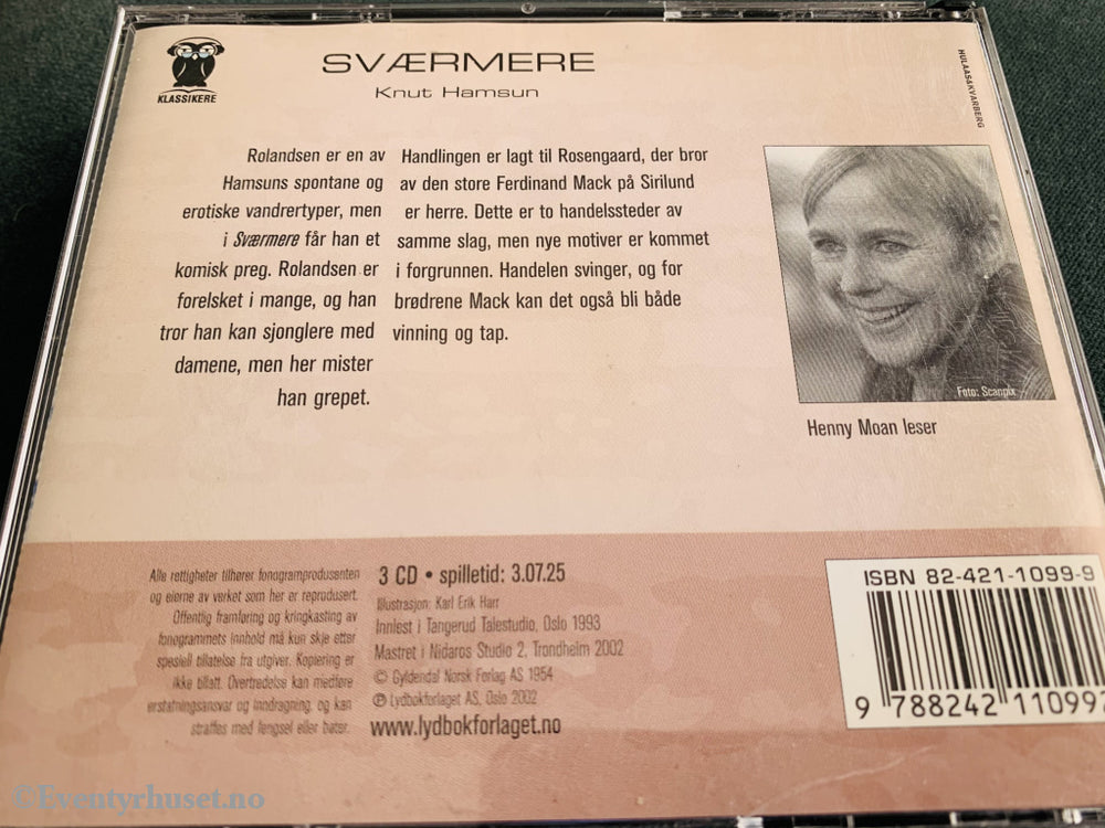 Knut Hamsun. 1954/02. Sværmere. Lydbok På 3 Cd.