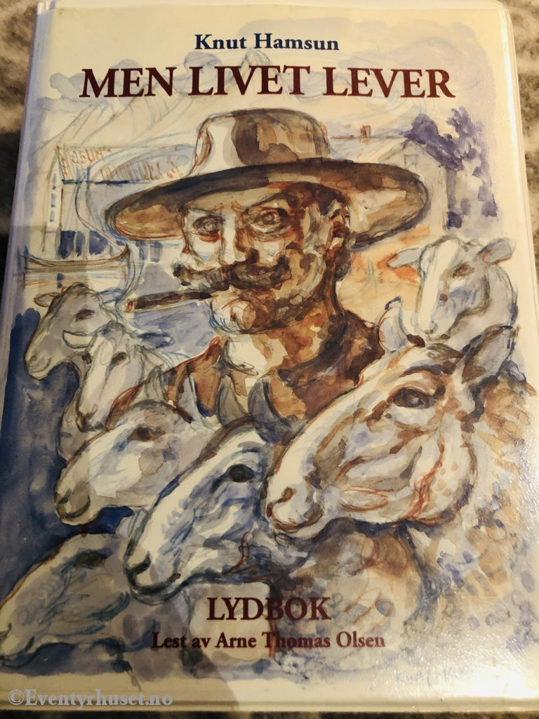 Knut Hamsun. 1995. Men Livet Lever. Lydbok På 16 Kassetter. Kassettbok