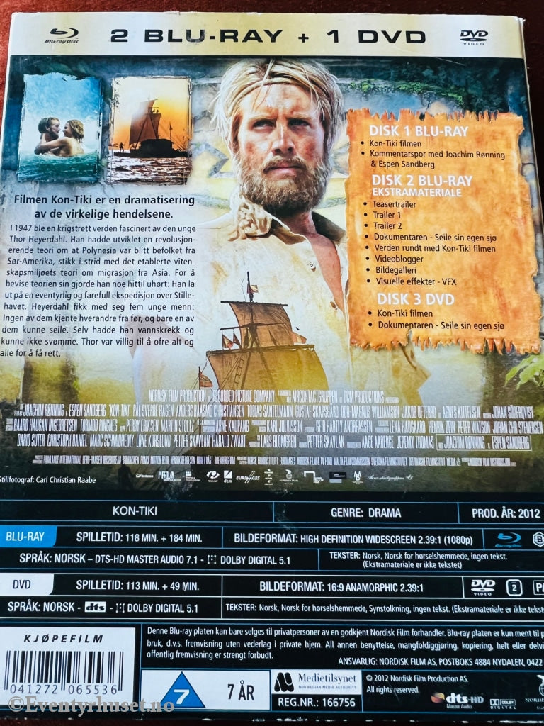 Kon-Tiki. Dvd + Blu-Ray. Blu-Ray Disc