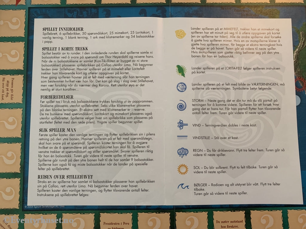 Kon-Tiki Spillet. 2004. Brettspill. Brettspill