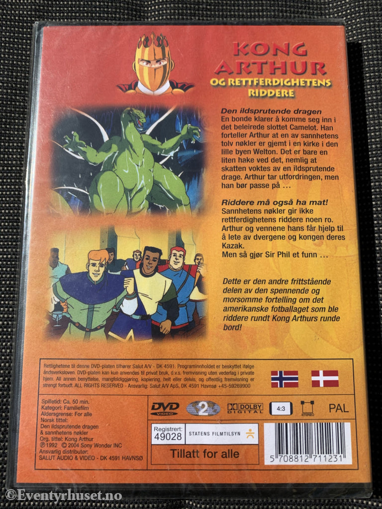 Kong Arthur Og Rettferdighetens Riddere. Den Ildsprutende Dragen / Sannhetens Nøkler. 1992/04. Dvd