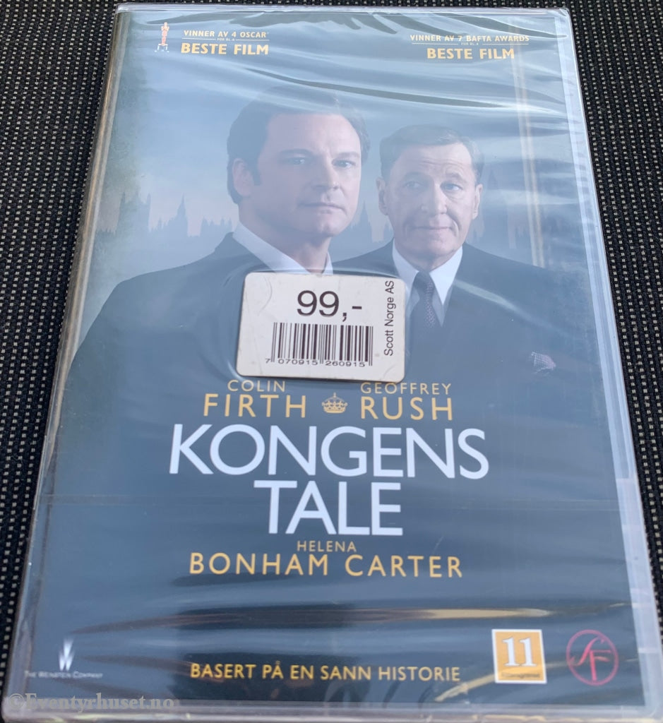 Kongens Tale. 2010. Dvd. Ny I Plast! Dvd
