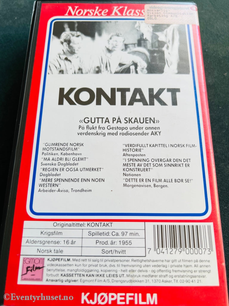 Kontakt (Norske Klassikere). 1955. Vhs. Vhs