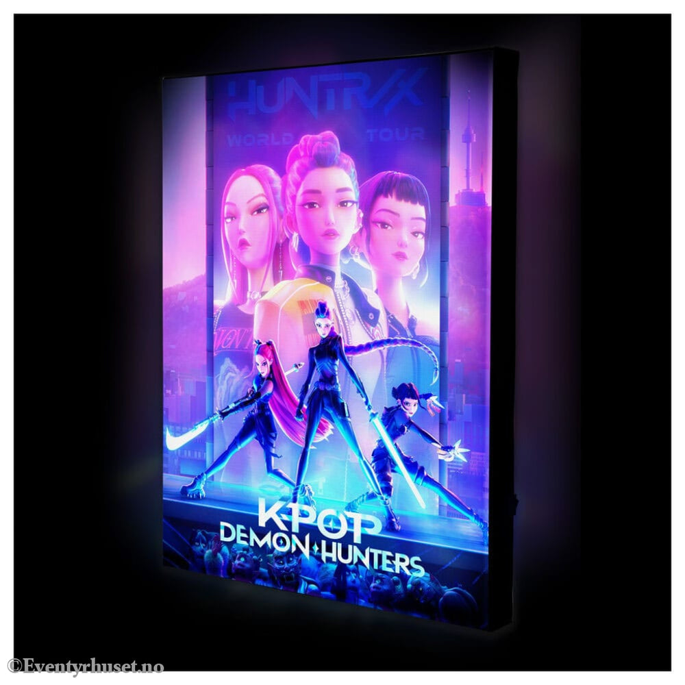 KPop Demon Hunters Canvas Print with light Home & Gifts