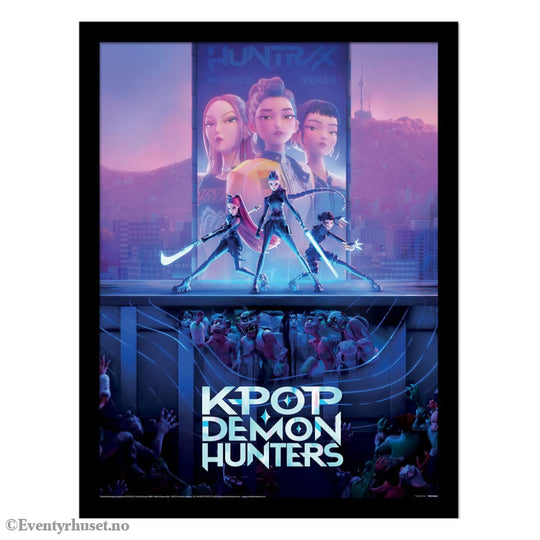 KPop Demon Hunters Collector Print Framed Poster Movie Key Art Home & Gifts