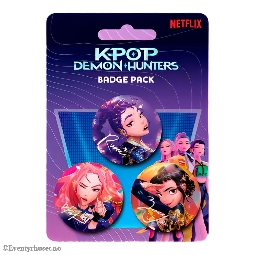 KPop Demon Hunters Pin-Back Buttons 3-Pack Fashion & Accessories