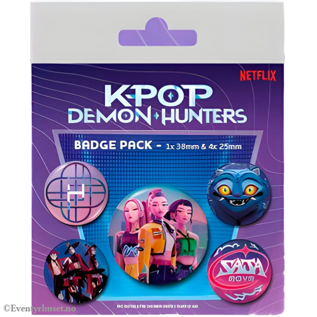 KPop Demon Hunters Pin-Back Buttons 5-Pack Fashion & Accessories