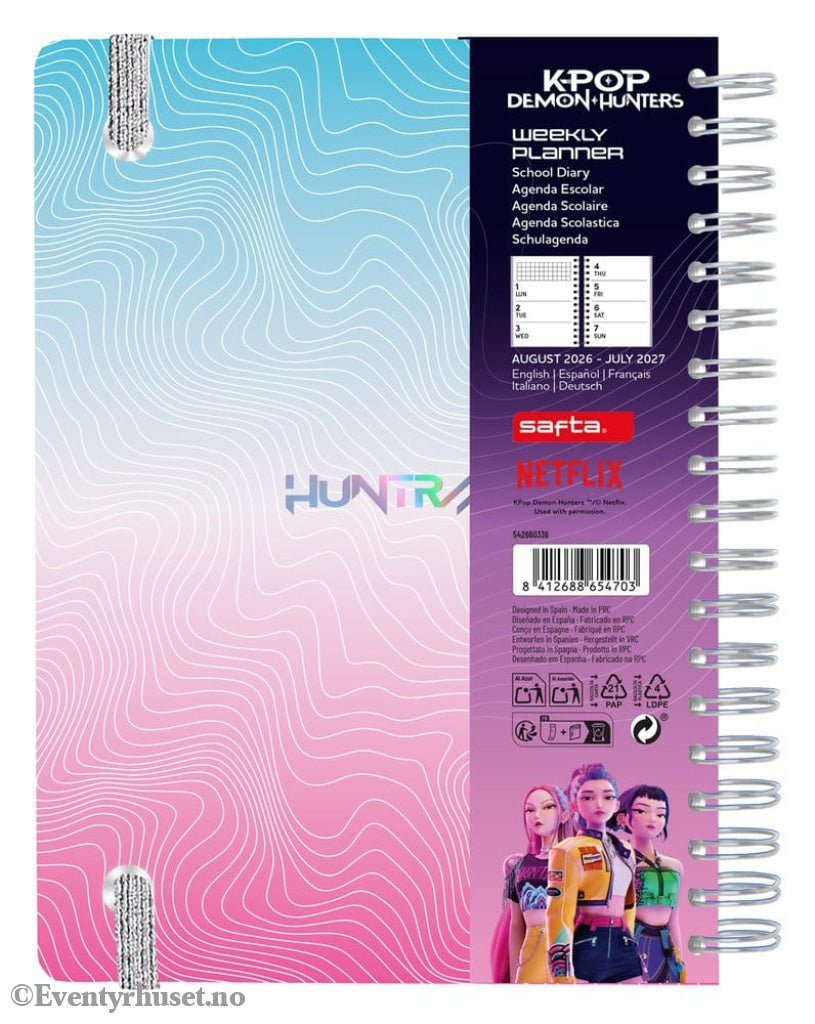KPop Demon Hunters School Diary weekly planner 2026/2027 A5 Home & Gifts
