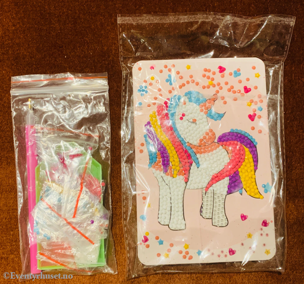 Kreativt hobbysett – diamantmaling enhjørning