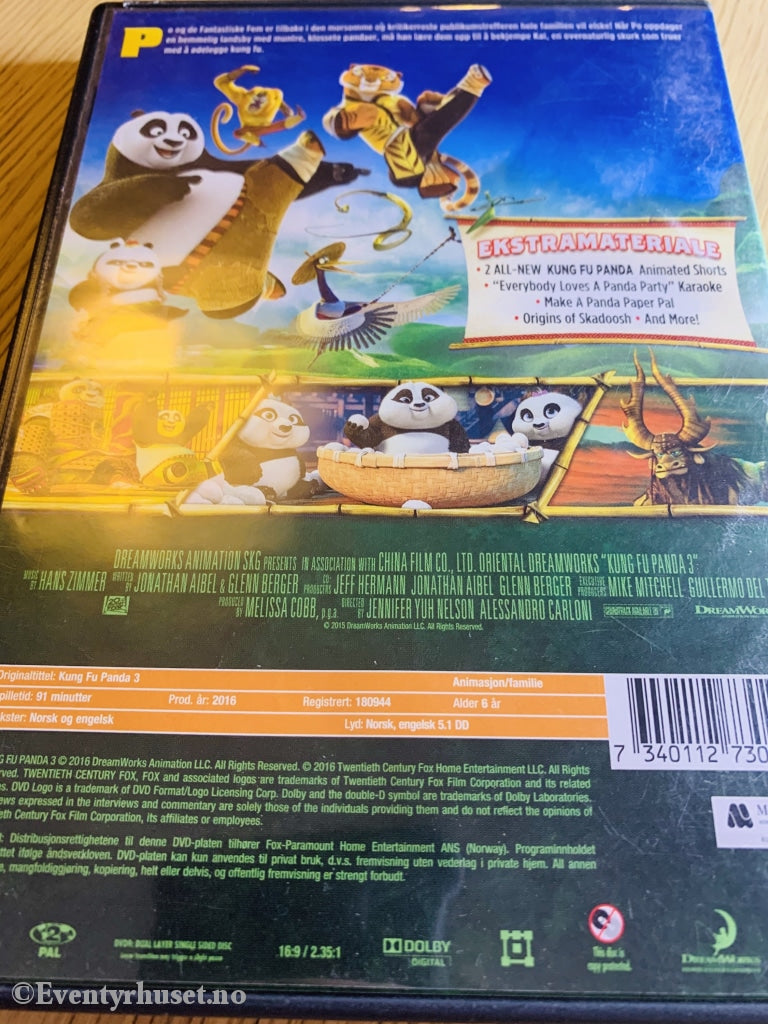 Kung Fu Panda 3. Dvd. Dvd