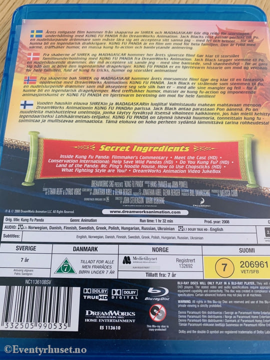 Kung Fu Panda. Blu-Ray. Blu-Ray Disc