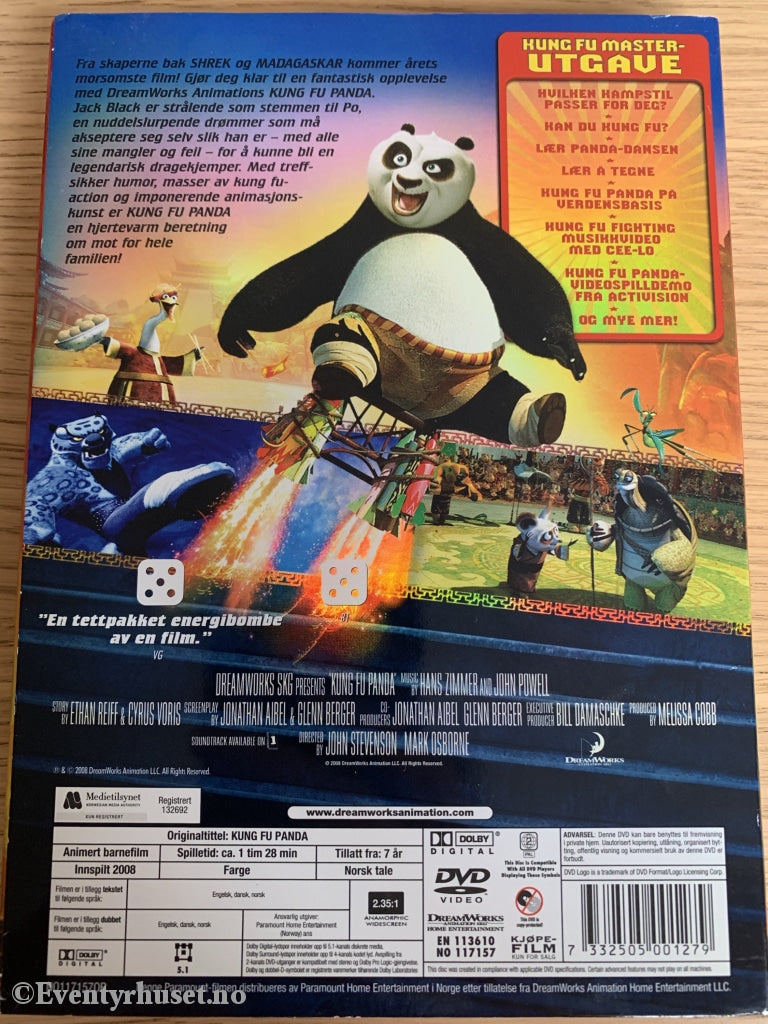 Kung Fu Panda. Dvd Slipcase. 2-Disk Masterutgave.