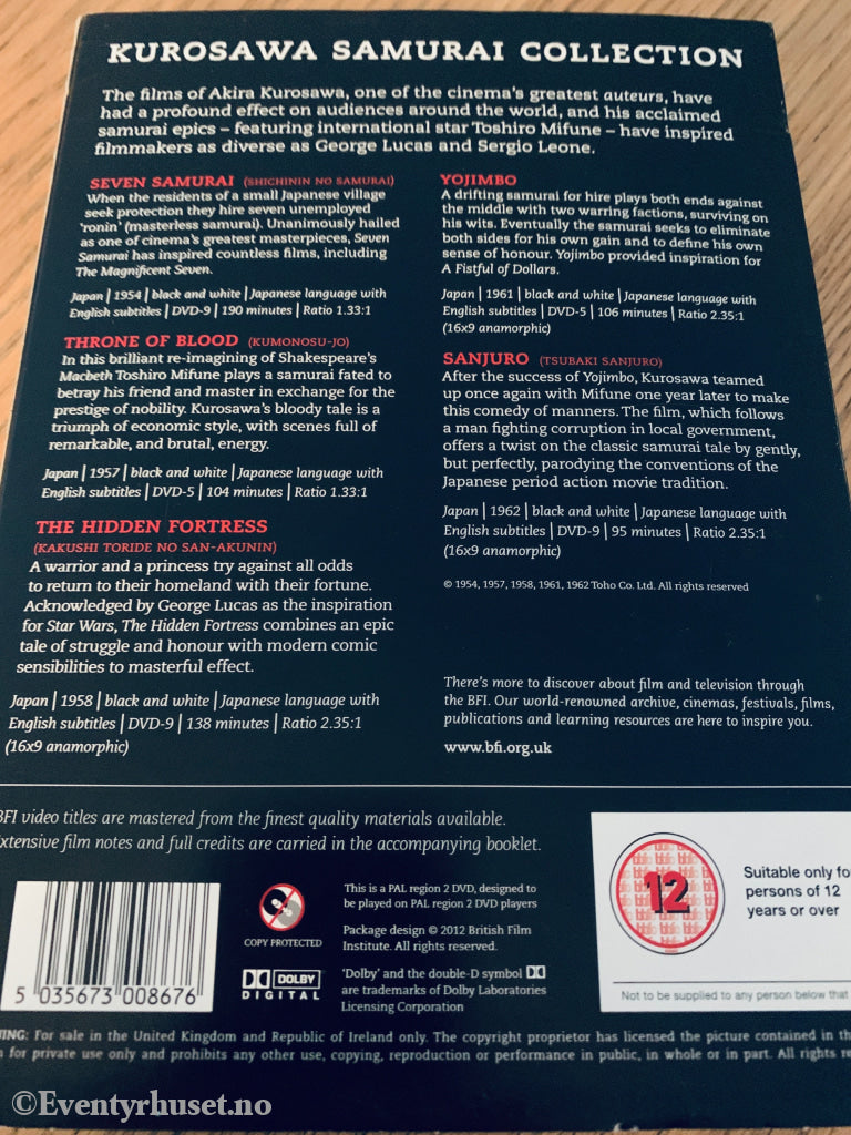 Kurosawa – Samurai Collection. 2010. DVD samleboks