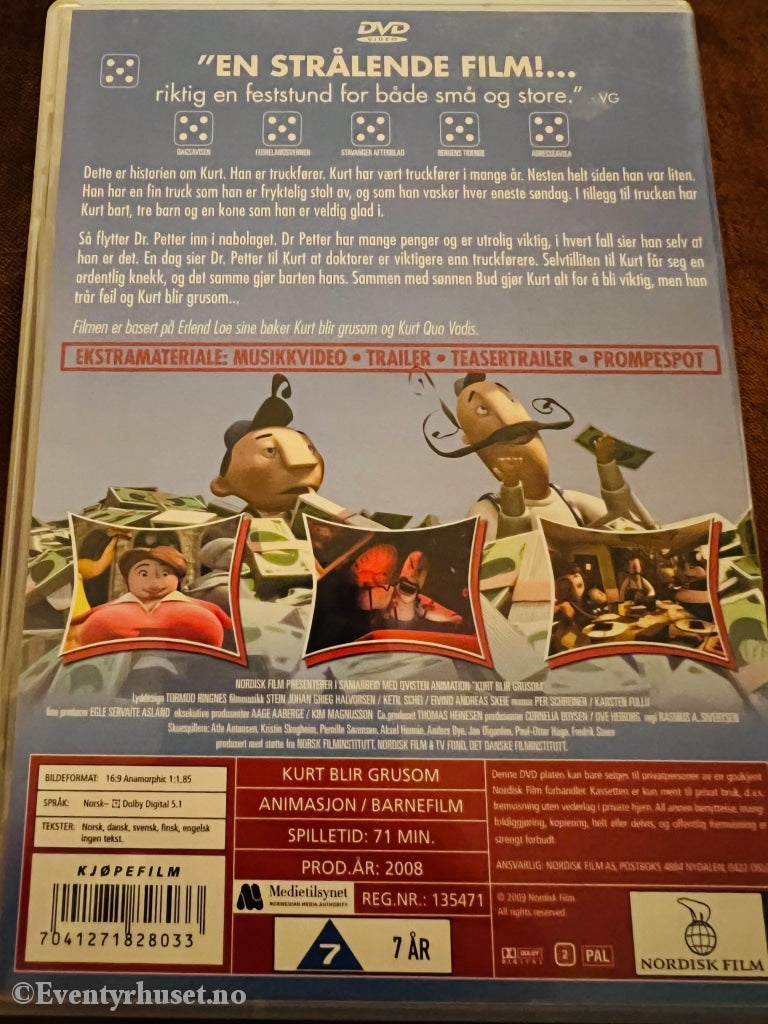 Kurt Blir Grusom. Dvd. Med Kurts Aktivitetshefte. Dvd