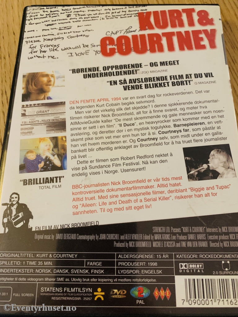 Kurt & Courtney. 1998. Dvd. Dvd