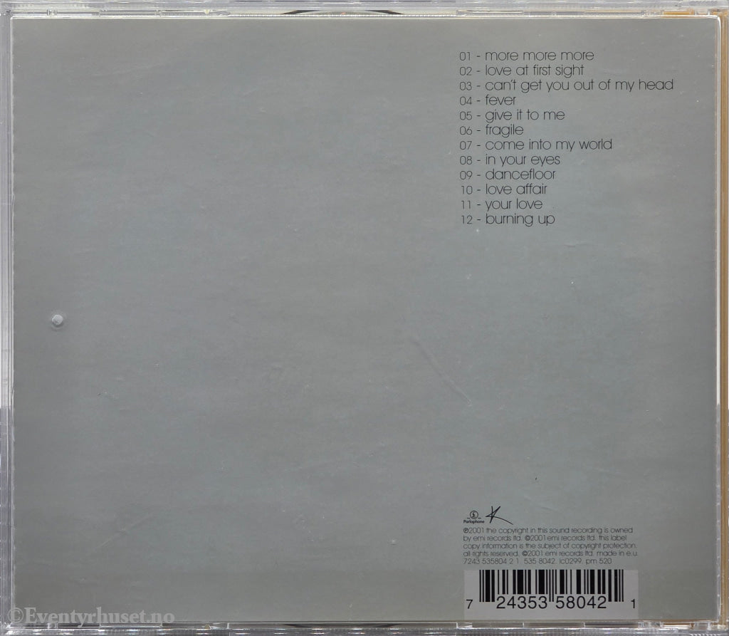 Kylie Minogue. Fever. 2001. Musikk-CD.