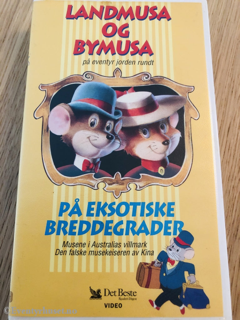 Landmusa Og Bymusa På Eventyr Jorden Rundt. På Eksotiske Breddegrader. 2001. Vhs. Vhs